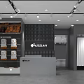 Modern Clothing Store Interior With Mannequins Hanging Clothes And Apparel Shelves