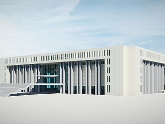 modern office building public building government building 3d model