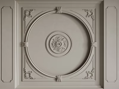 French Ceiling Bedroom Ceiling Guest Restaurant Ceiling Hall Away Ceiling Round Ceiling 3d model