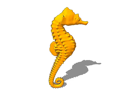 modern seahorse animal marine animal 3d model modern seahorse animal marine animal 3d model