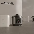Modern Kitchen Appliances Including Rice Cooker And Pressure Cooker In Stylish Designs