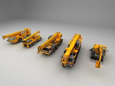 Modern crane construction site machinery 3d model Modern crane construction site machinery 3d model