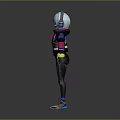Anime Style 3D Character With Blue Short Hair Headphones And Colorful Outfit