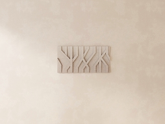 Modern carved plaster line carved components 3d model