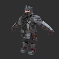 Medieval Dwarf Warrior Character With Braided Beard Steel Armor And Helmet