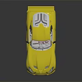 Yellow Sports Car Featuring Sleek Exterior Design And Rear Spoiler