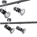 Modern Black Track Spotlights Adjustable Design For Indoor Ceiling Lighting 3d model