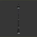 Vintage Street Lamp With Decorative Post And Classic Design Outdoor Fixture