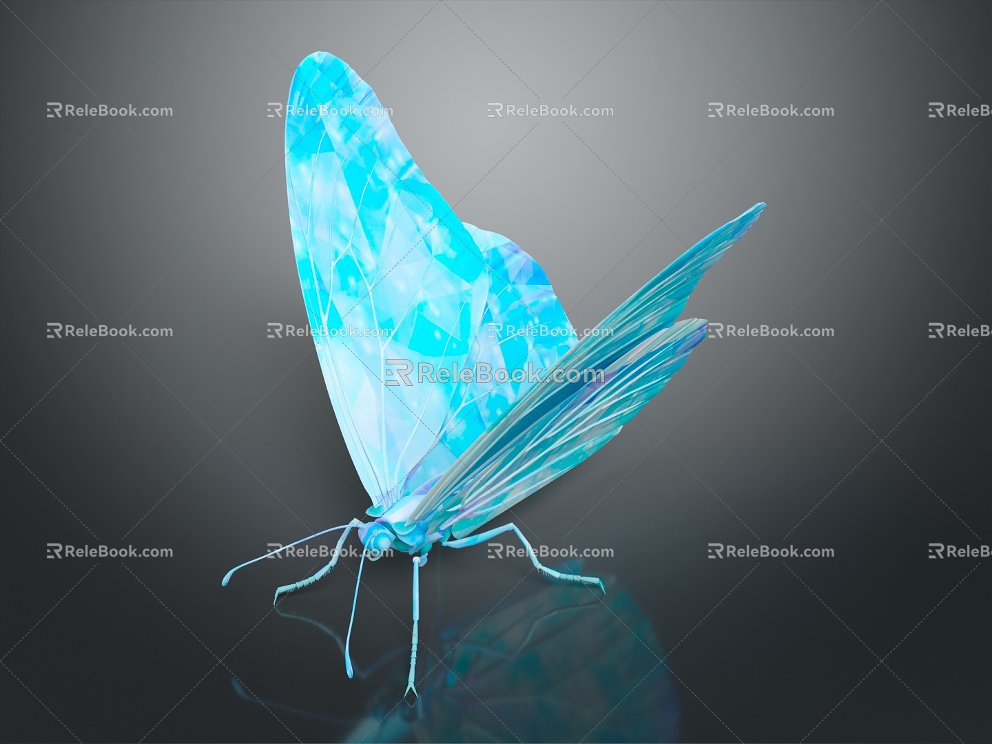 Modern Butterfly Colored Butterfly Tabby Butterfly Leaf Butterfly 3d model