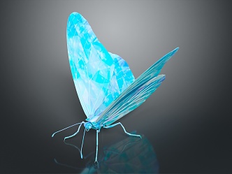 Modern Butterfly Colored Butterfly Tabby Butterfly Leaf Butterfly 3d model