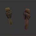 Handcrafted Wooden Posts Tied With Textured Rope For Rustic Decor