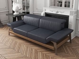 modern double sofa 3d model