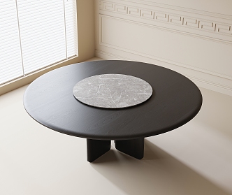 Modern round dining table 3d model