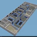 Laboratory 3D Layout Design With Functional Areas And Equipment Placement 3d model