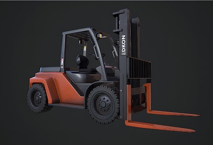 modern forklift 3d model