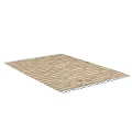 Beige Square Rug with Brick Pattern Textured Design for Home Decor 3d model