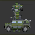Green Robot and SUV Model with Mechanical Design and Detailed Features 3d model