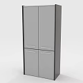 Modern Gray Four Door Storage Cabinet With Functional Design For Home Use