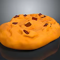 Golden Brown Chocolate Chip Cookie With Soft Texture And Chocolate Chunks