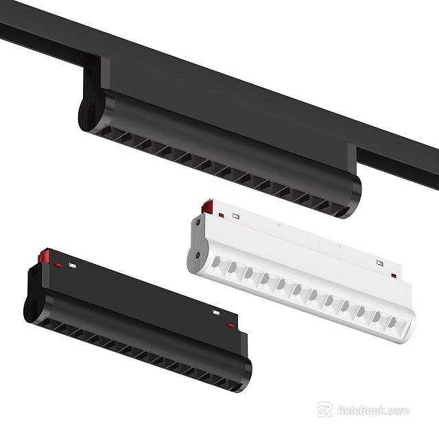 Modern Black and White Downlights and Spotlights Track Lighting Fixtures for Interior Lighting 3d model 