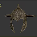Ancient Metal Helmet With Spiked Top Pointed Protrusions And Riveted Armor Design Features