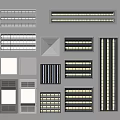 Various Modern Grille Lights Designs For Indoor Ceiling Lighting Installation And Use 3d model