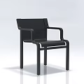 Modern Black Single Chair With Armrests And Sleek Design For Home Interior