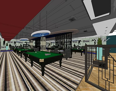 Jane's Billiards Room 3d model
