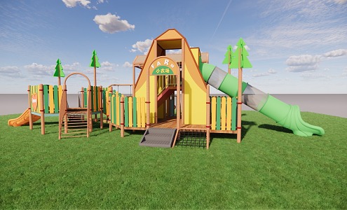 Children's play area farm play scenic area play 3d model