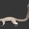 Detailed 3D Rendered Light Brown Squirrel with Long Bushy Tail in Standing Posture