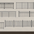 Modern guardrail 3d model