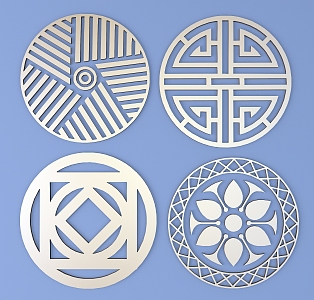 Metal Carved Traditional Pattern Carved Pattern 3d model