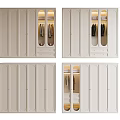 Modern Wardrobe Design With Multiple Doors Glass Panels And Drawer Storage Compartments 3d model
