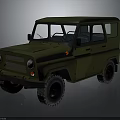 Green Military Off Road Vehicle Design With Rugged Exterior And Durable Tires