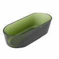 Elegant Green Transparent Oval Bathtub Design For Modern Interior Spaces