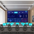 Monitoring Room Command Center Space Space Design Technology Large Screen Large Screen 3d model