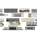 Various Scenic Wall Designs With Mountain Patterns And Diverse Textures