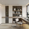 Modern study 3d model