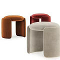 A sofa stool like a pillow 3d model