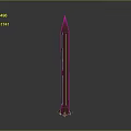 Detailed Green Military Missile Model Showcased Against Smooth Gray Gradient Background
