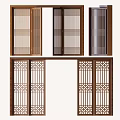 Chinese sliding door 3d model