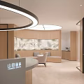 Modern Hospital Outpatient Clinic Interior With Reception And Greenery