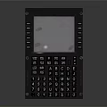 Industrial Computer Terminal With Square Screen Functional Keyboard Multiple Buttons And Gray Casing Design 3d model