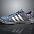 Blue Casual Sneakers With Silver Stripes And Simple Lightweight Design For Daily Wear