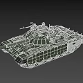Green 3D Rendered Military Tank With Cannon Turret And Tracks