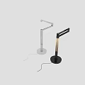 Modern Black Desk Lamp With Adjustable Arm And Stable Metal Construction Design 3d model