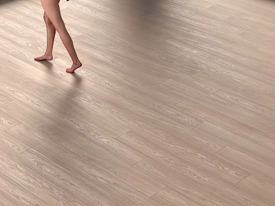Light Color Wooden Flooring with Natural Texture for Barefoot Comfort in Modern Home Interior 3d model