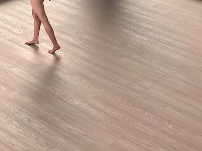 Light Color Wooden Flooring with Natural Texture for Barefoot Comfort in Modern Home Interior 3d model