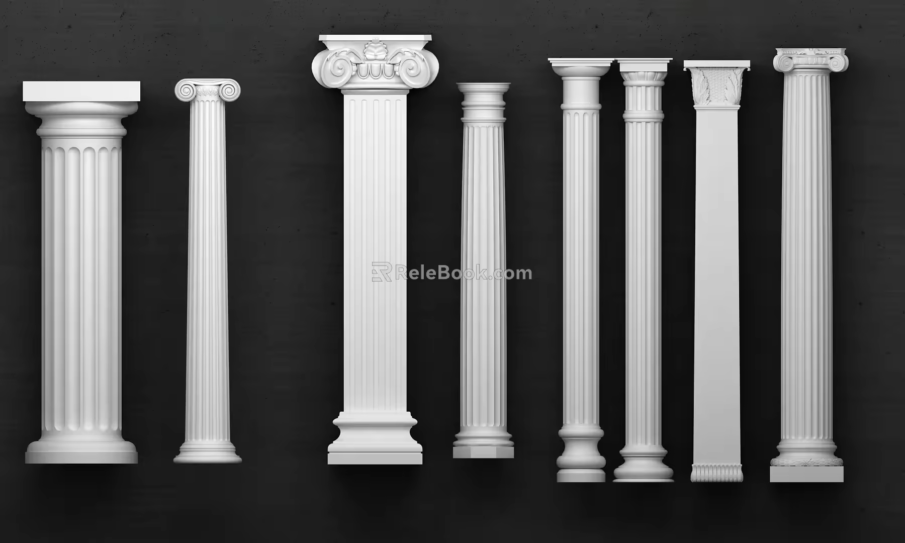 European Roman Column 3d model