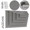 Gray Window Curtains With 100cm 120cm 140cm Sizes Stacked Design 3d model